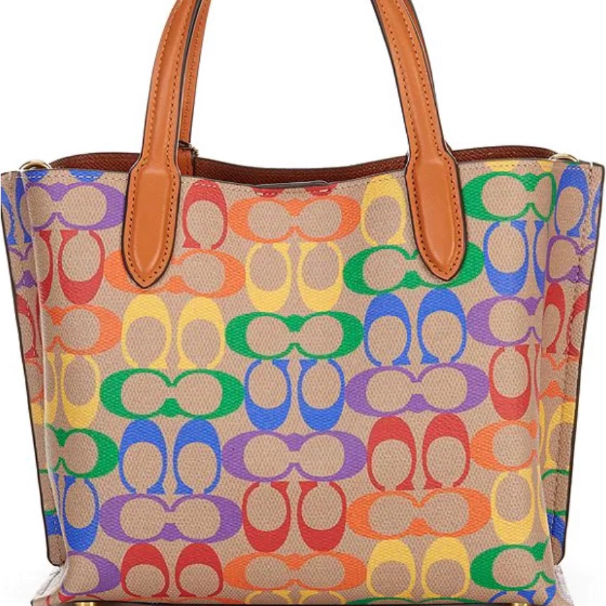 Nwt. Coach Rainbow Willow 3 Tote Set